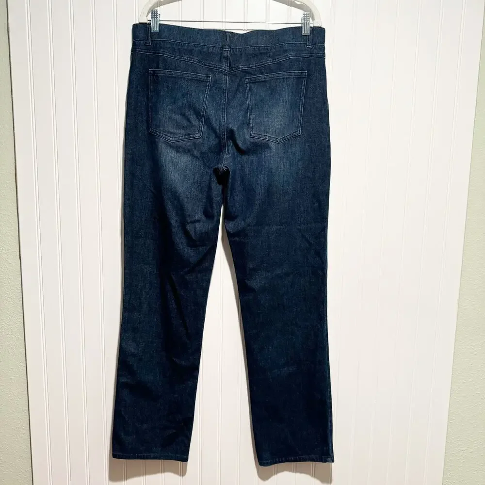 Betabrand Pull On Straight Leg Jeans Size XL